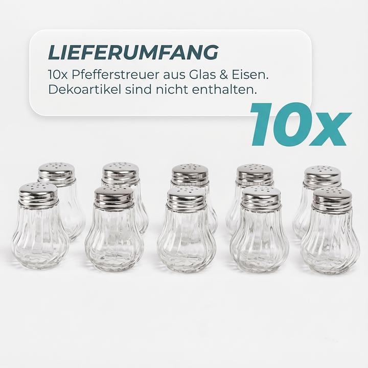 Produktbild Relaxdays 10x Salz- und Pfefferstreuer (Pfeffer, Salz)