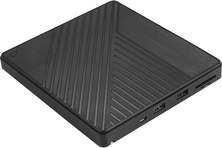 Deltalabs Graveur externe Slim USB C/USB 3.0 Lecteur DVD-RW & SD/MicroSD Reader pour MacBook/ordinateur (Graveur de CD, Graveur de DVD)