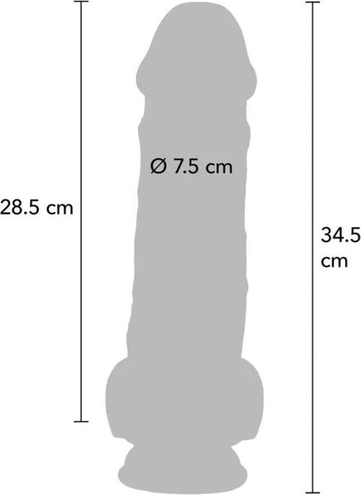 Image du produit ToyJoy Deluxe Dual Density Thick Dildo TPE 34.5 cm