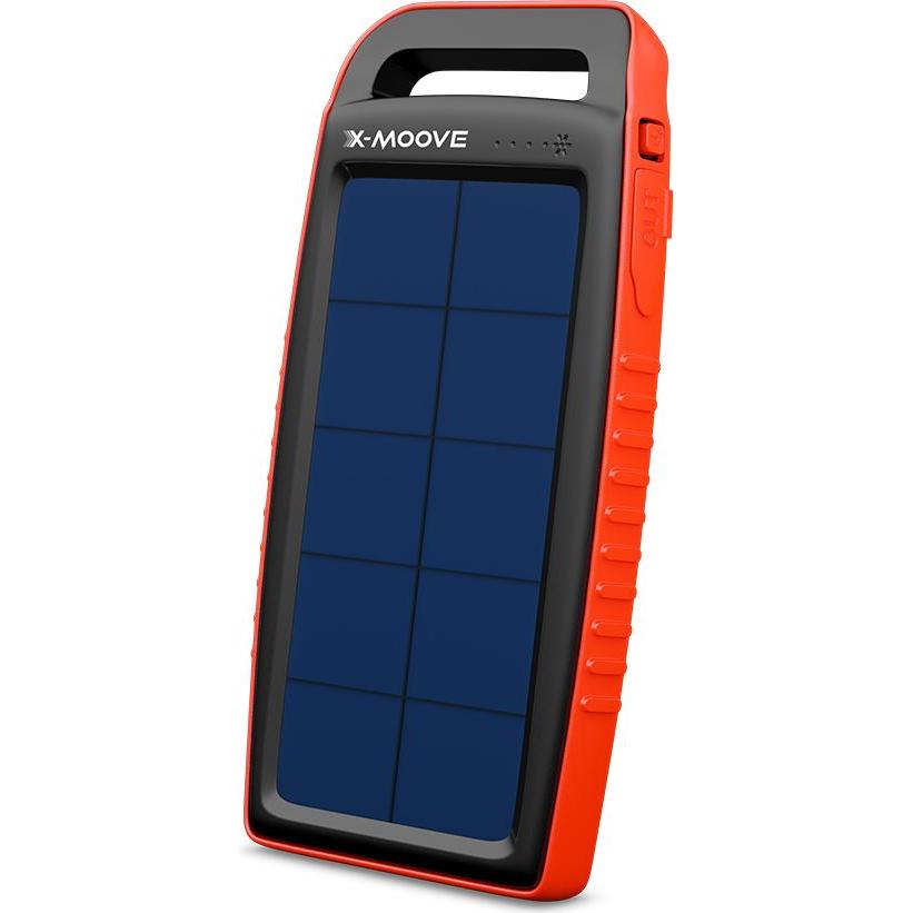 Livoo Externe Solarbatterie 15 000 mAh (15000 mAh, 10 W, 10 Wh), Powerbank, Blau