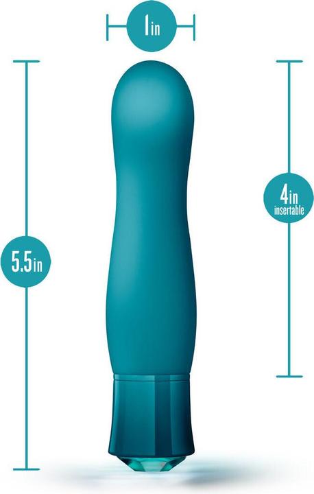 Actual product image Blush Novelties Oh My Gem - Fierce - 5.5" Puria Silicone G-Spot Vibrator - 5 Speeds & 5 Unique Vibra