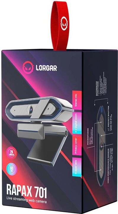 Productafbeelding Lorgar Webcam Rapax 701 Quad HD 1440p (4 Mpx)
