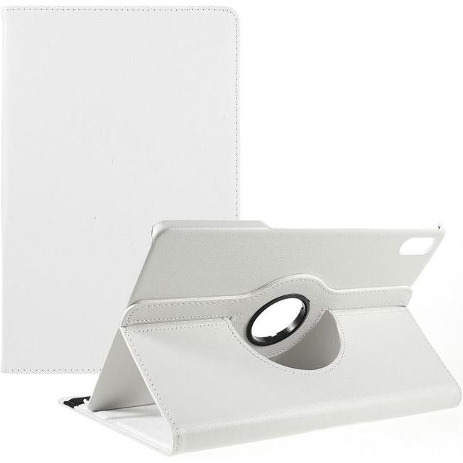 Thumbnail - MU Classic Rotierbare Leder Hülle (Tab P12 Pro), Tablet Hülle, Weiss