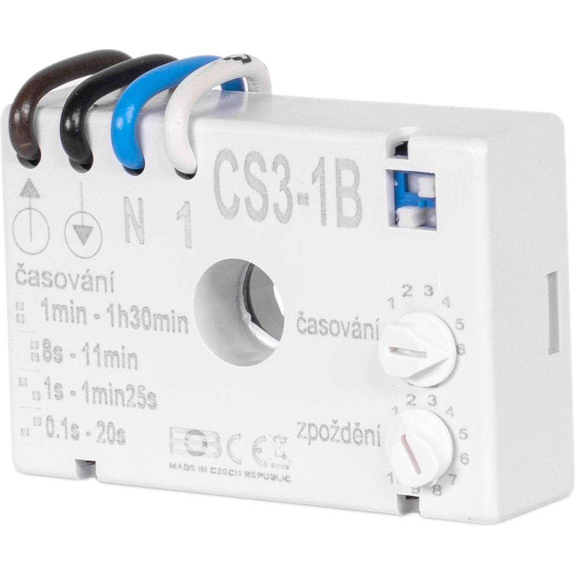 Elektrobock CS3-1B, Taster + Schalter, Weiss