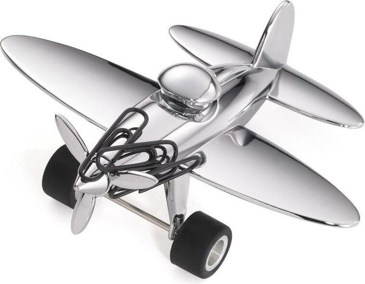 Immagine prodotto Troika STOP-OVER Avion presse-papiers avec aimant à trombones, gris (5 x)