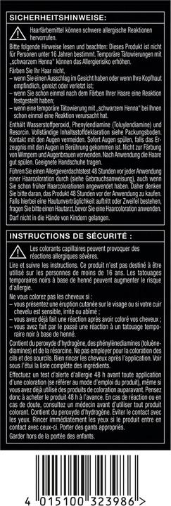 Nährwerte und Zutaten Syoss Permanente Coloration (4-1 Mittelbraun)