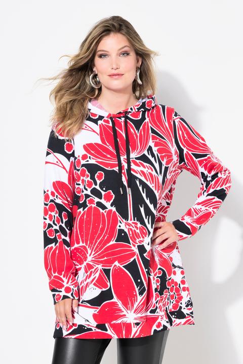 Produktbild Miamoda Hoodie, Blütenmuster, Kapuze, Langarm (50)