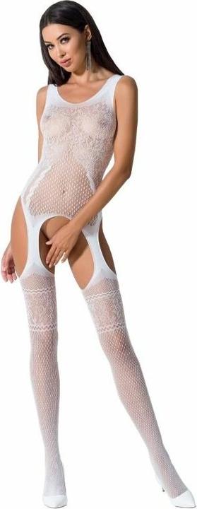 Passion Woman Bs061 Bodystocking White One Size (One size)