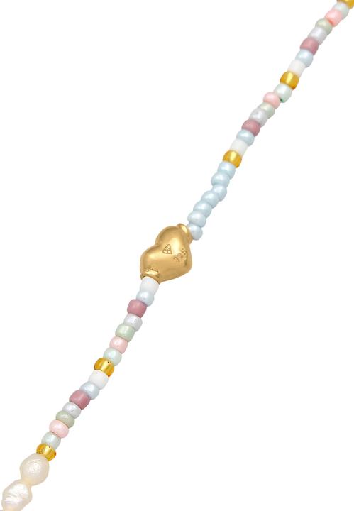 Immagine prodotto Elli Cuore, multicolore, collana di perle (Perle coltivate d'acqua dolce, Nessuna pietra, Argento 925 placcato oro, Vetro, Plastico, 36 cm)