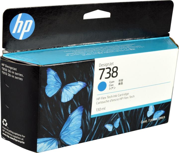 Produktbild HP 738 130-ml Cyan DesignJet Ink Cartridge (C)