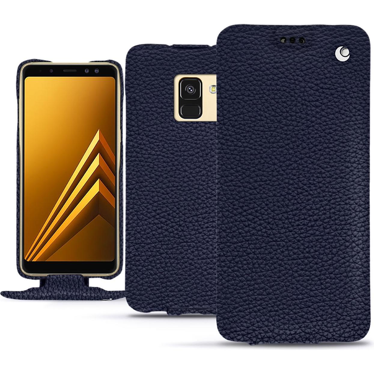 Noreve Lederschutzhülle vertikal (Samsung Galaxy A8 (2018)), Smartphone Hülle, Violett