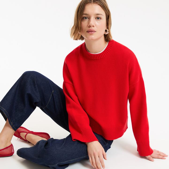 Produktbild La Redoute Collections Pullover mit Rundhalsausschnitt (L)