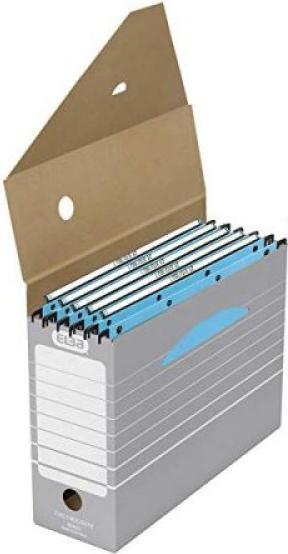 Image du produit Elba 100333274 Boîte à archives tric 10 cm de large 10 pièces pour dossiers suspendus avec onglets en (1 x)