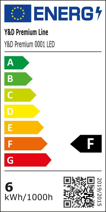 Energie-Label Vicco Sherry mit Hocker und Beleuchtung (120 x 55 x 75 cm)
