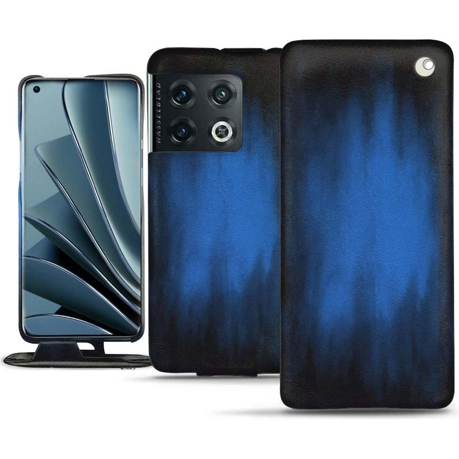 Noreve Lederschutzhülle vertikal (OnePlus 10 Pro), Smartphone Hülle, Blau