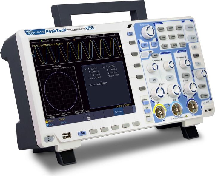 Image du produit Peaktech P 1355 Oscilloscope à mémoire numérique (CAT II)