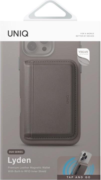Actual product image Uniq Lyden DS RFID Magnetic Wallet with Phone Stand - Gray