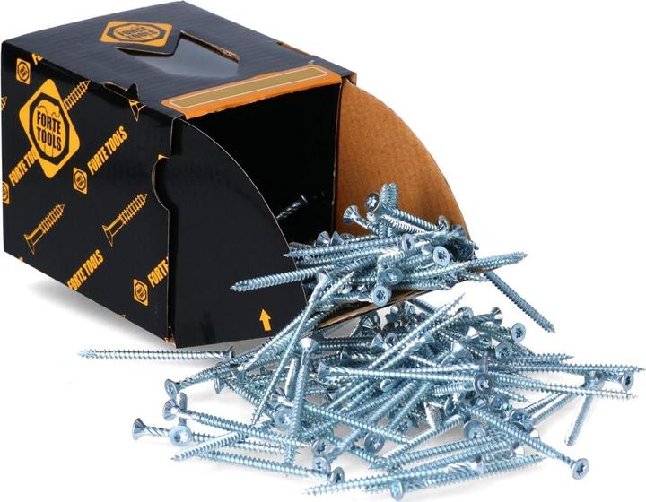 Productafbeelding Forte tools SPAANPLAAT SCR T15 3,5X20 WIT ZN(200) (200 Schroeven per stuk)