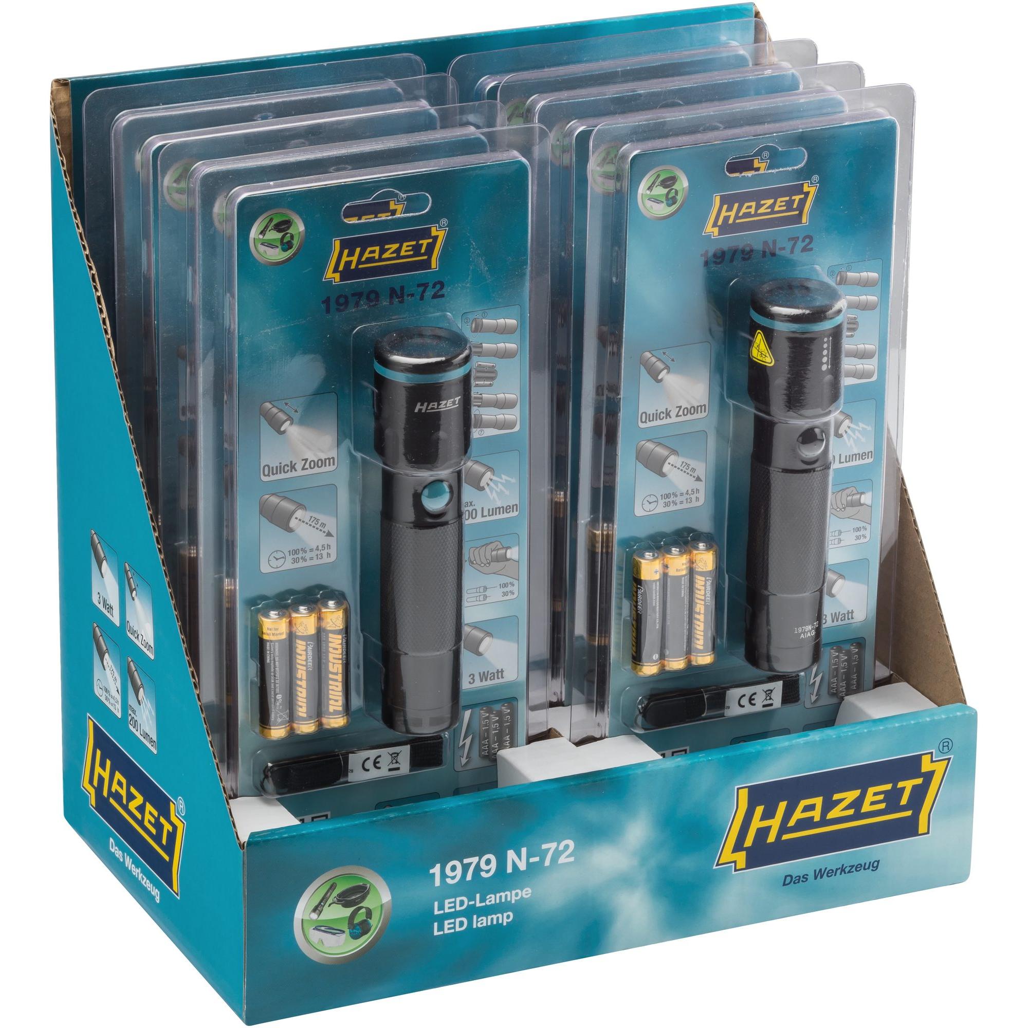 Thumbnail - HAZET, Taschenlampe, LED Taschenlampe ∙ kleine Ausführung 1979N-72 (13.50 cm, 200 lm)