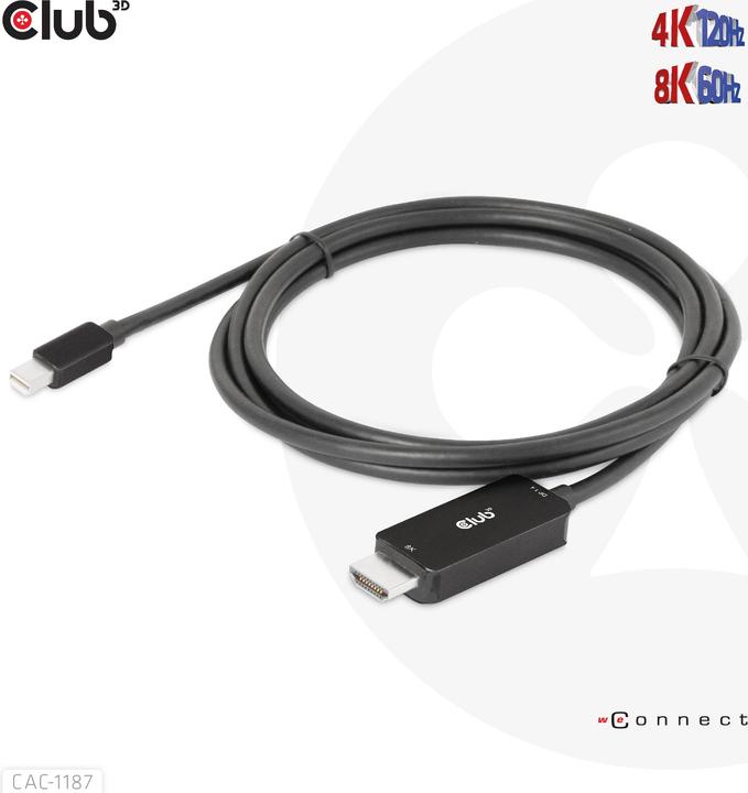 Produktbild Club 3D Club3D Kabel MiniDP 1.4 > HDMI St/St (1.80 m)