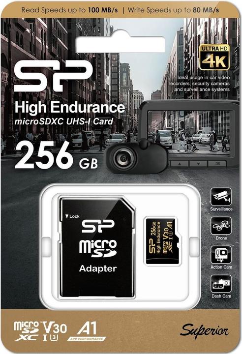 Produktbild Silicon Power 256Go MicroSD Card Golden (256 GB, microSD, microSDHC, microSDXC, U3, UHS-I)