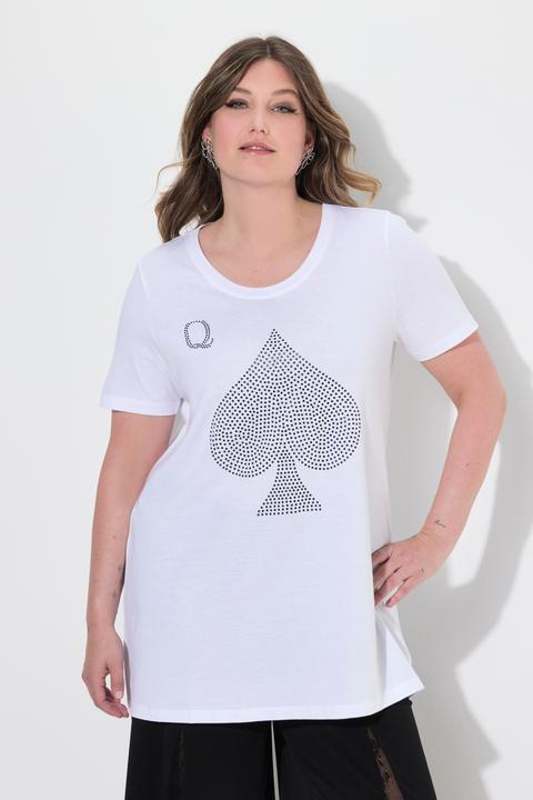 Immagine prodotto Miamoda T-shirt dal taglio svasato con brillantini e design con carte (60)