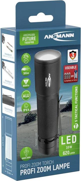 Actual product image Ansmann T600FRB LED Flashlight battery-powered 620 lm 27 h 1 (12.20 cm, 620 lm)