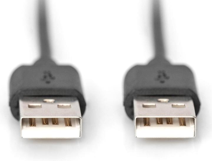 Produktbild Digitus ASSMANN USB Anschlusskabel Typ A St/St 1,8m USB 2.0 kompatibel sw (1.80 m, USB 2.0, 2.50 W)