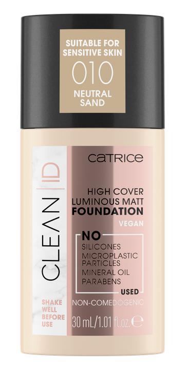Actual product image Catrice Foundation Clean ID High Cover Luminous 010 Neutral Sand (010 Neutral Sand)