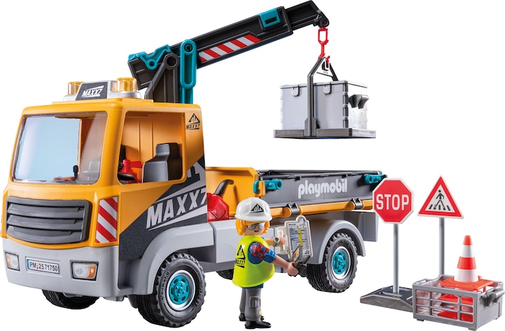 Produktbild Playmobil Baustellen-LKW mit Kran (71750, Playmobil Action Heroes)