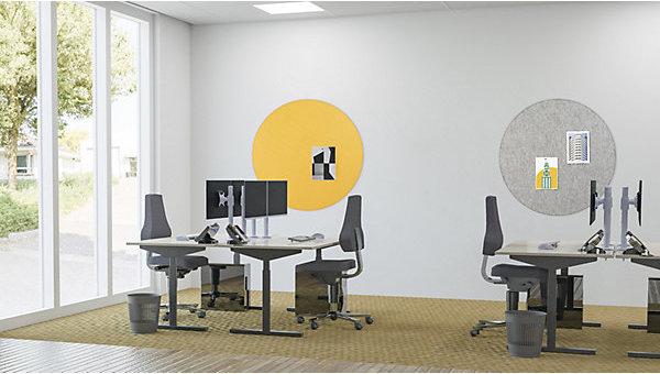 Immagine prodotto eurokraft basic Pannello fonoassorbente da soffitto, feltro PET, Ø 1200 mm, forma rotonda