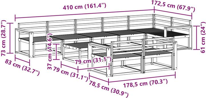Produktbild vidaXL Outdoor-Sofa