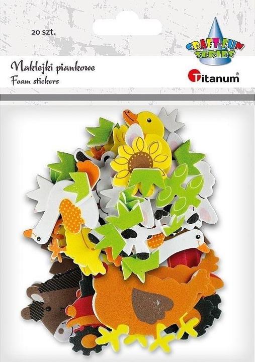 Produktbild Titanum Schaumstoffaufkleber Bauernhoftiere Mix 20 Stk