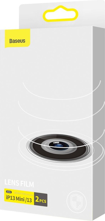 Actual product image Baseus Full-Frame Lens Film For iP 5.4/6.1 Inch Dual Camera 2021 (2pcs/pack) Transparent (2 Piece, Apple iPhone 13 mini)