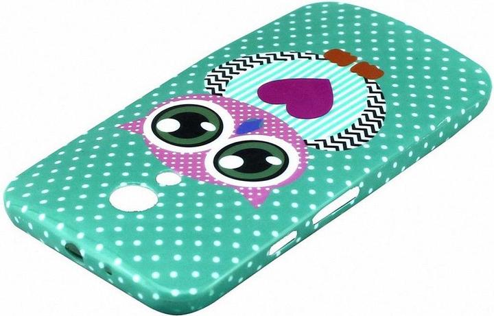 Actual product image König Design Protective cover mobile case TPU for mobile Motorola Moto G2 motive big owl with heart (Motorola Moto E2)