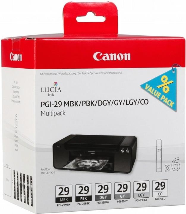 Produktbild Canon PGI-29 Multipack (CO, DGY, GY, LGY, MBK, PBK)