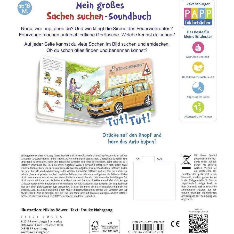 Thumbnail - Sachen suchen, Sachen hören: Fahrzeuge, Kinderbücher von Frauke Nahrgang