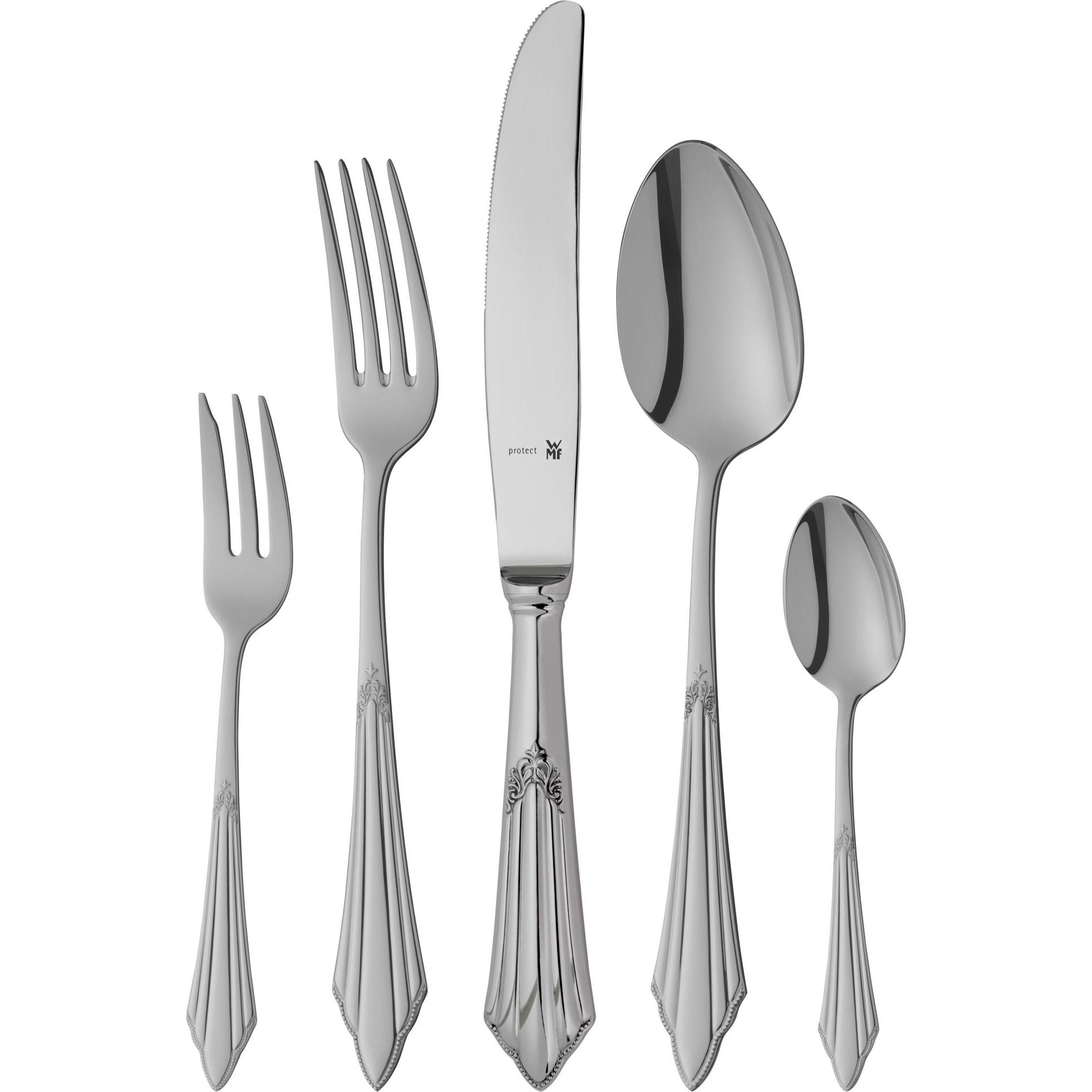 WMF Besteckstet 30-tlg. FÄCHER stahlgrau, Besteck, Silber