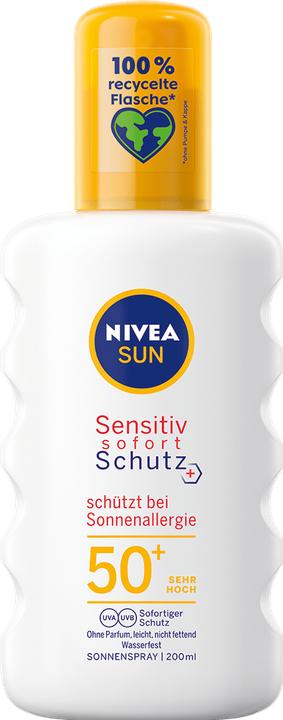 Immagine prodotto NIVEA Sensitive Protect Sun Allergy (Spray solare, SPF 50, 200 ml, 150 g)