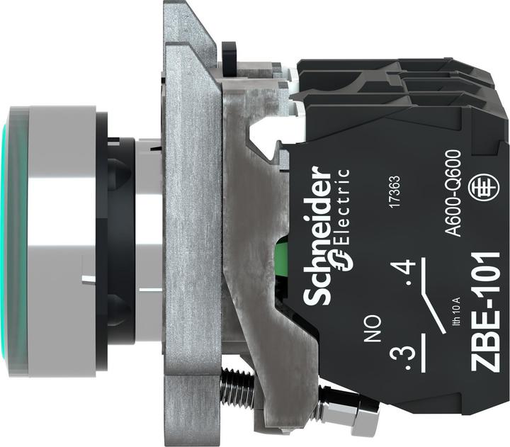 Actual product image Schneider Electric Illuminated pushbutton 1NC 1S green