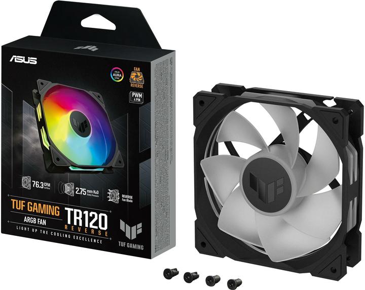 Image du produit ASUS Ventilateur TUF GAMING TR120 FAN ARGB REV BLK (120 mm, 1x)