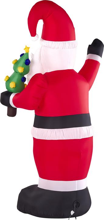 Actual product image Beliani Inflatable Father Christmas with LED Lighting red 225 cm IVALO