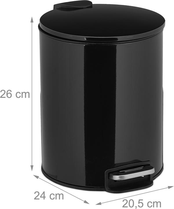 Actual product image Relaxdays Bathroom Bin, Push Function (5 l)