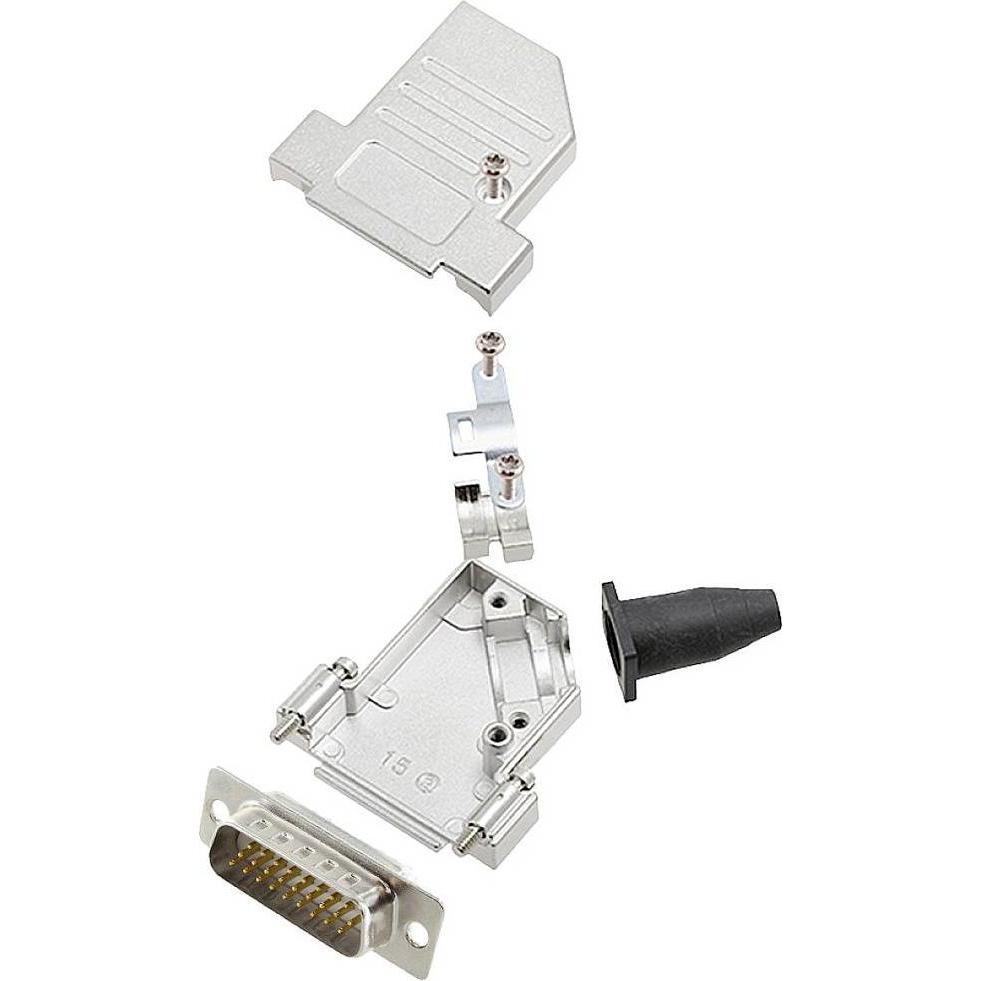 Encitech DTSL15-SJSRG-S-HDP26-W-K 6355-8092-02 D-SUB Stiftleisten-Set 45 ° Polza, Elektronikkabel + Stecker