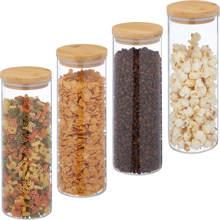 Actual product image Relaxdays 4x storage jar (1.60 l)