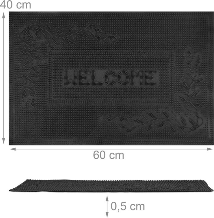 Immagine prodotto Relaxdays Zerbino-gomma esterno (60 x 40 x 0,5 cm)