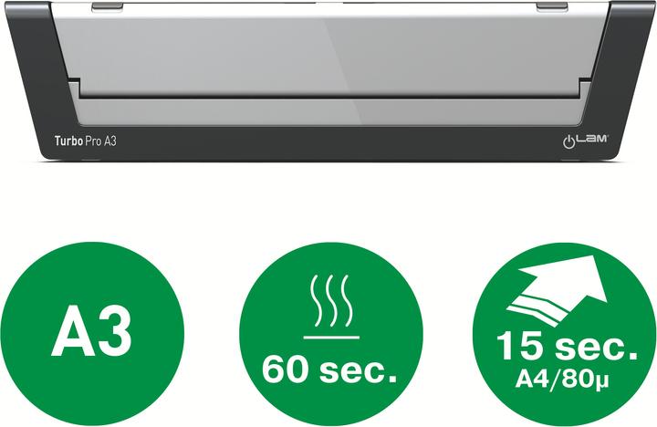 Actual product image Leitz iLAM Touch Turbo Pro Laminator A3 (80 - 250 µm, A3)