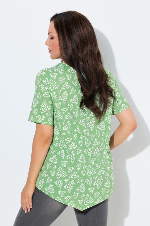 Actual product image Ulla Popken Dot Heart Pointed Hem Tee (54)
