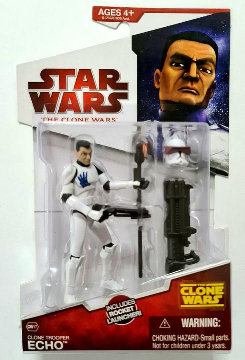 Produktbild Hasbro Star Wars The Clone Wars Actionfigur 2009 CW17 Clone Trooper Echo