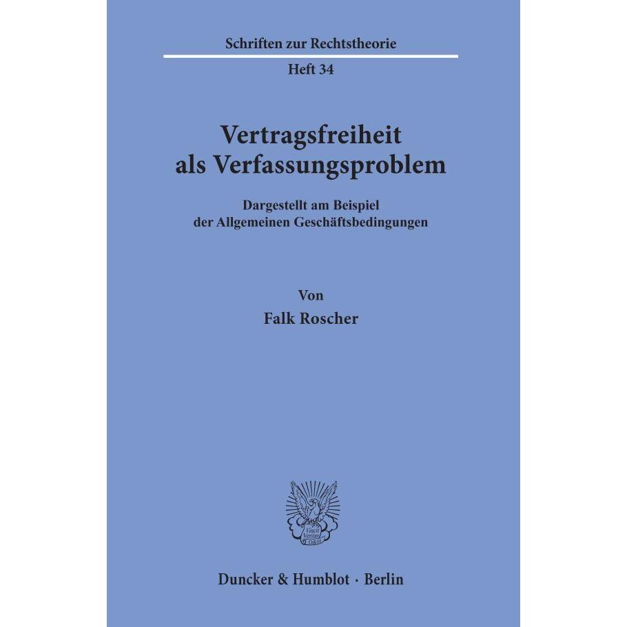 Vertragsfreiheit als Verfassungsproblem., Fachbücher